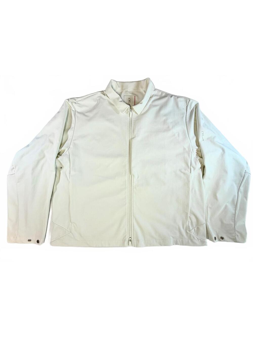 Nike 24.7 PerfectStretch Dri-FIT UV Shirt Jacket Mens Medium White Sail Zip